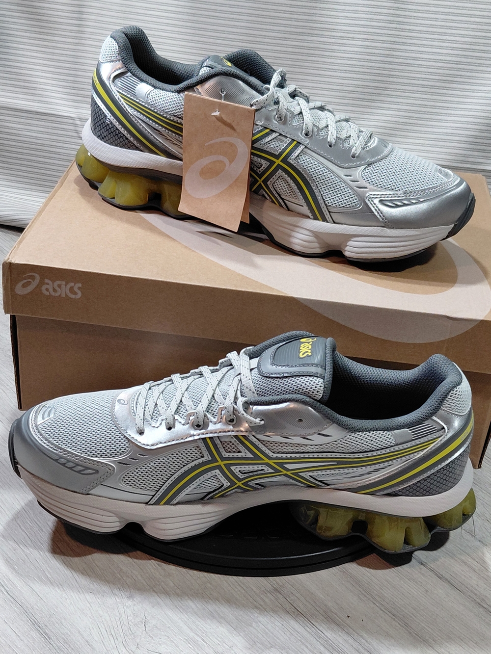NWT ASICS Men’s GEL KINETIC FLUENT Running Shoes Glacier/ Steel Grey SIZE M10 - Picture 14 of 16